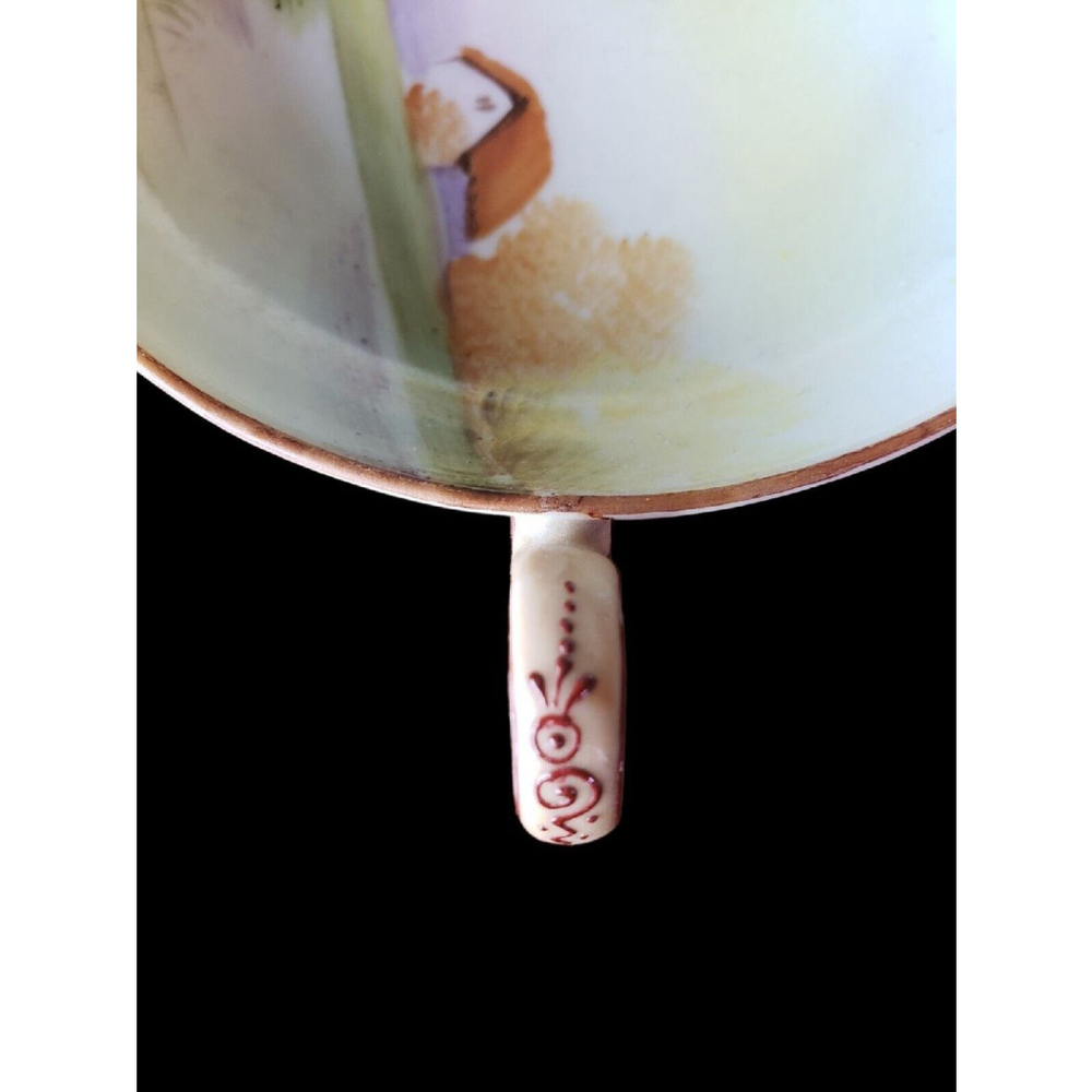 Vintage Hand Painted Noritake Nappy Dish ? Moriage details on handle - Picture 5 of 7